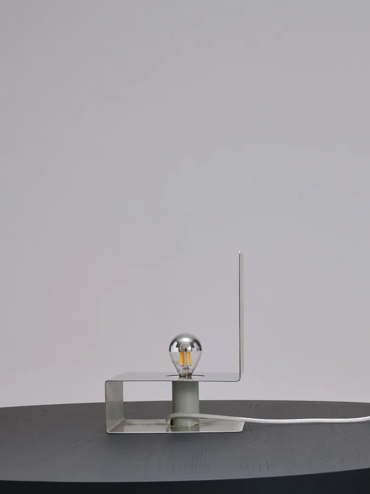 LAMPE MIROIR EN MÉTAL CHROMÉ, 1970s