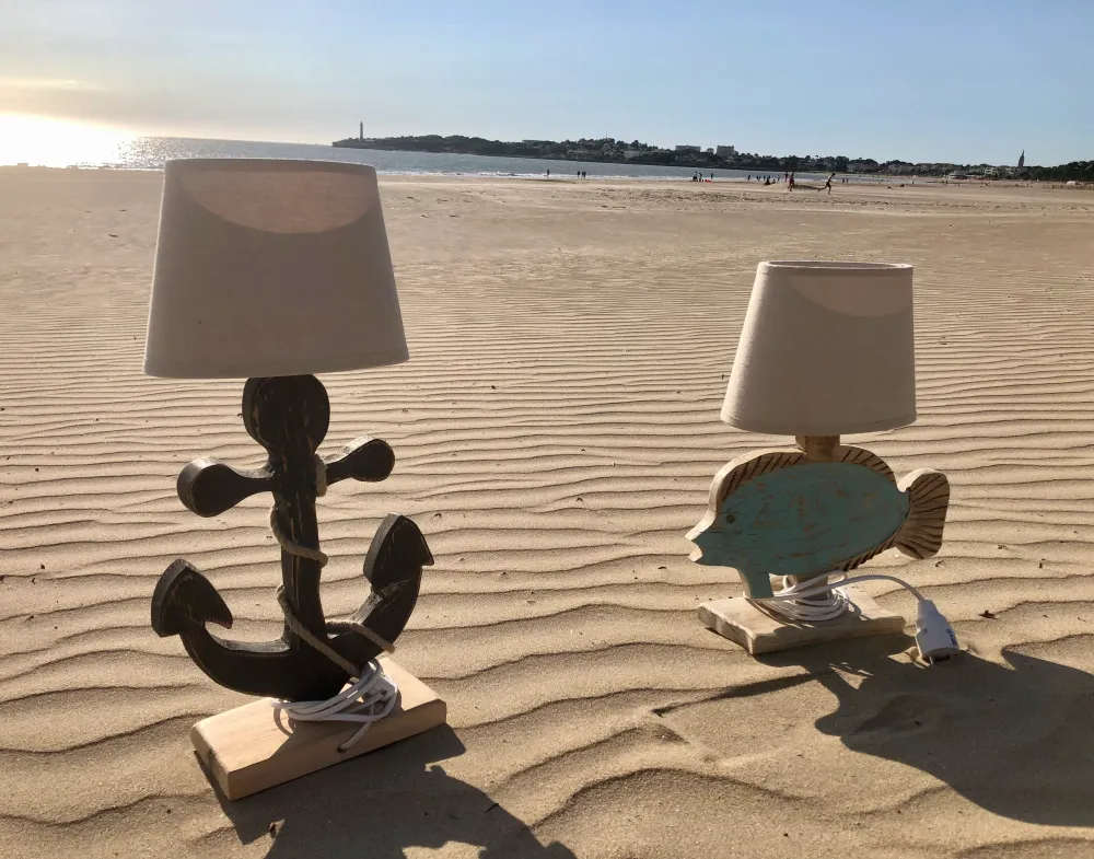 Lampe modèle Encre marine grise