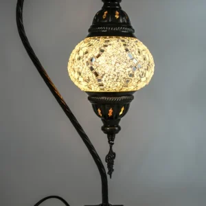 Lampe mosaïque blanche 22 x 22 x 44 cm