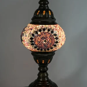 Lampe mosaïque violette 13 x 13 x 30 cm