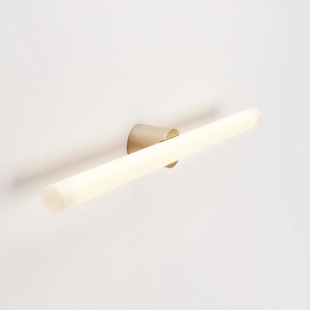 Lampe en métal murale ou de plafond avec ampoule LED linéaire S14d - Bronze satiné