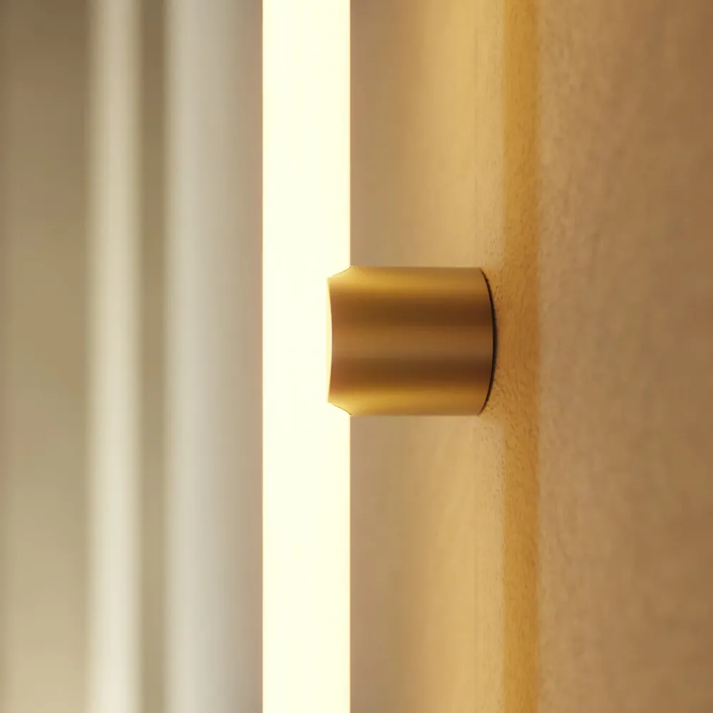 Lampe en métal murale ou de plafond avec ampoule LED linéaire S14d - Bronze satiné