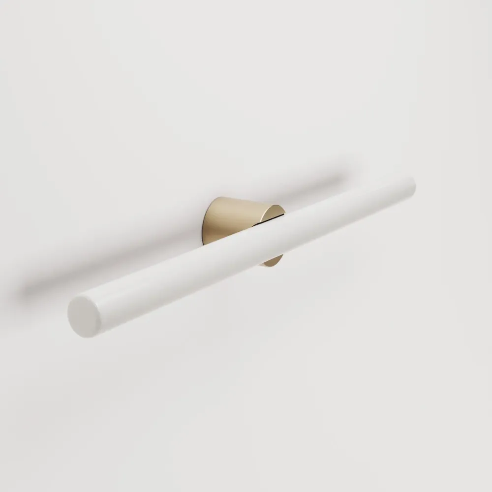 Lampe en métal murale ou de plafond avec ampoule LED linéaire S14d - Bronze satiné