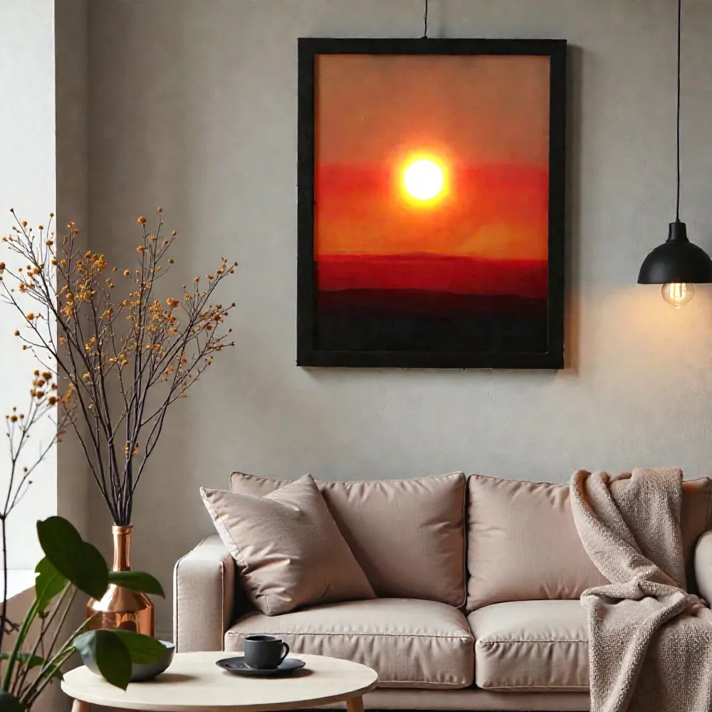 Lampe murale LED effet coucher de soleil