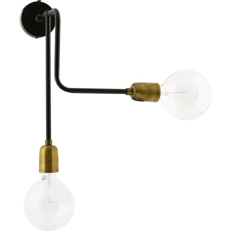 Lampe murale moléculaire House Doctor, Noir, Laiton