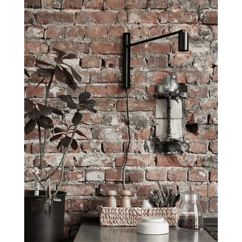Lampe murale Norm de House Doctor, Noir antique