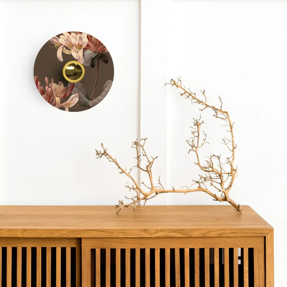 Lampe murale ou de plafond avec abat-jour à motifs floraux 'Blossom Haven' Botanique Lonicera - Étanche IP44