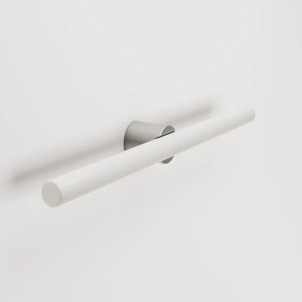 Lampe murale ou plafond en métal avec ampoule LED linéaire S14d - Titane satiné