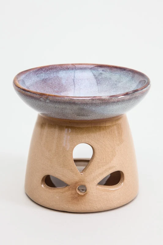 Lampe à parfum bleu crème 11,5 cm
