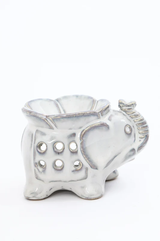Lampe à parfum éléphant blanc 10 cm