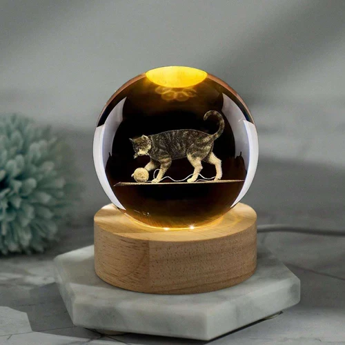 Lampe 3D Personnalisée – Avec la photo de votre chat