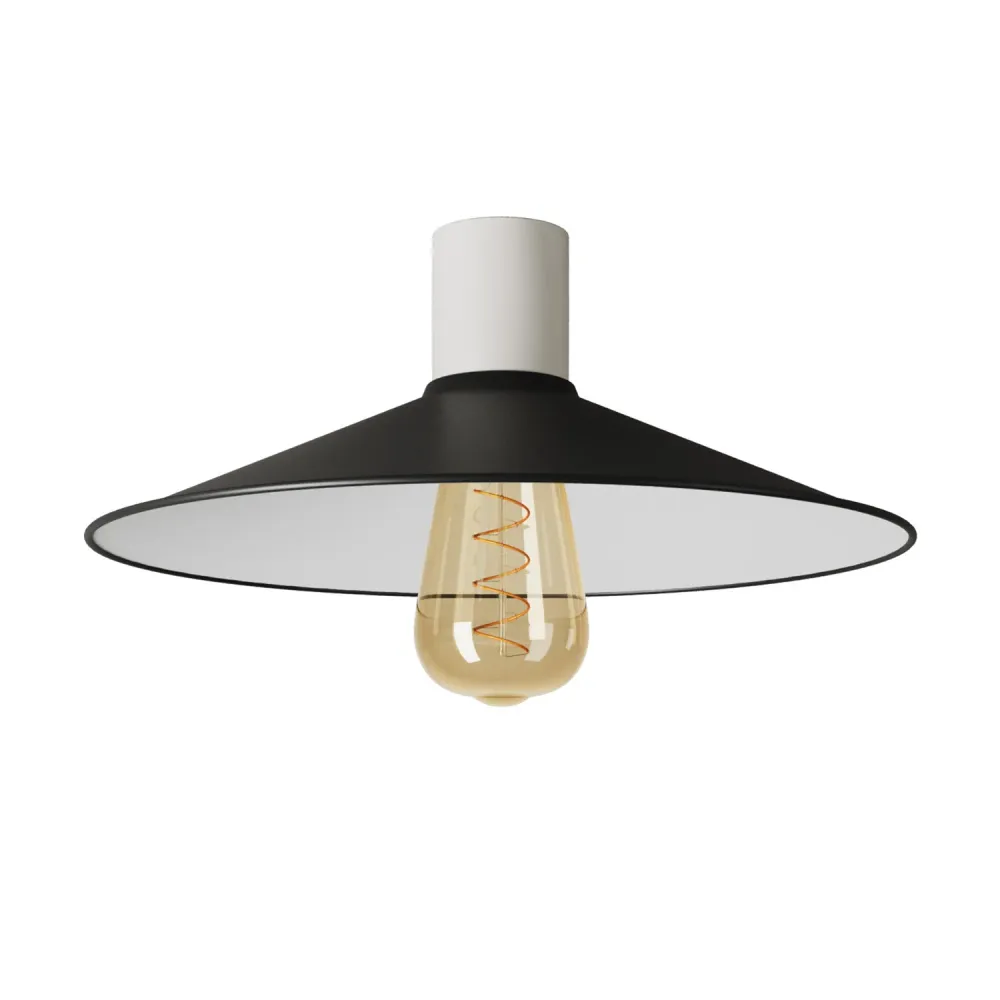 Lampe de plafond blanche avec abat-jour en métal Swing - Étanche IP44 - IO