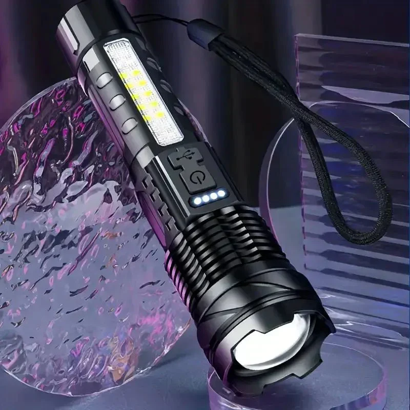 Lampe de Poche LED 5000 Lumens - Polyvalente et Puissante