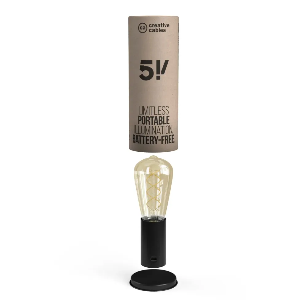 Lampe portable en coffret cadeau SI ! 5 volts - Noir