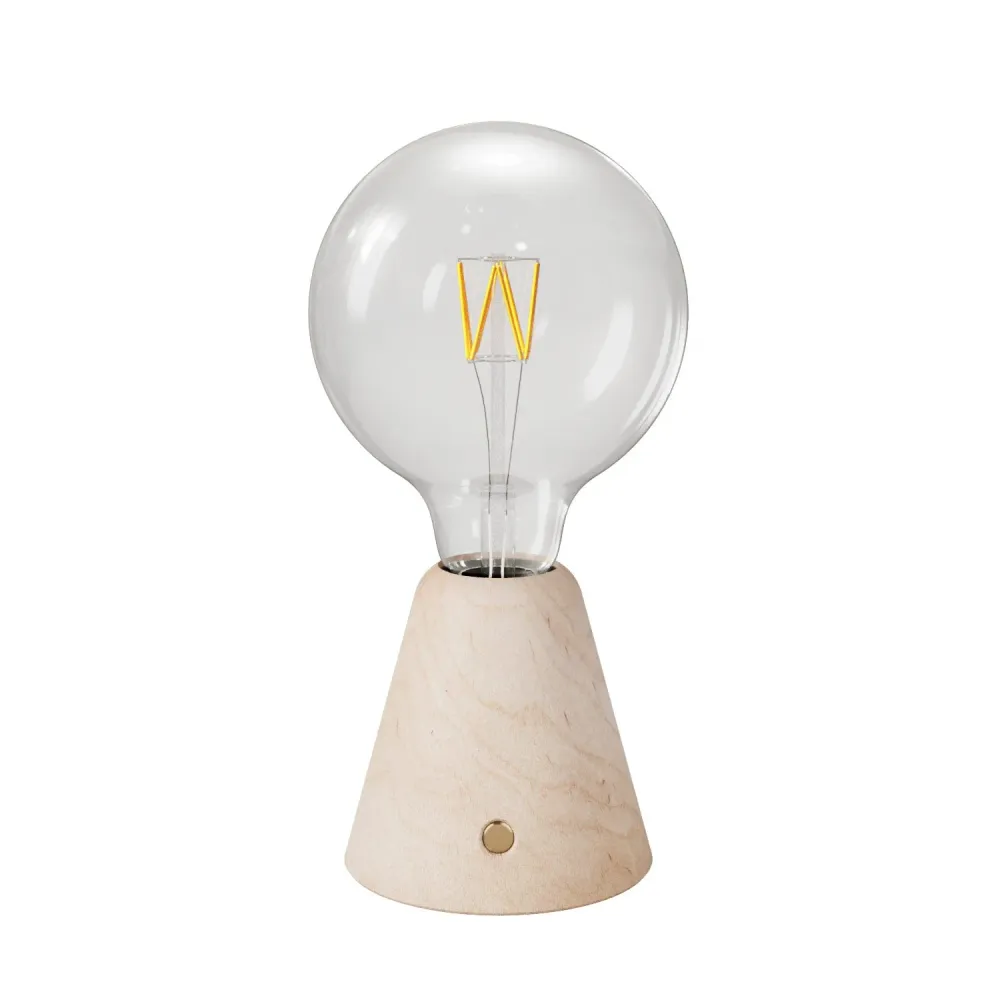 Lampe portable rechargeable Cabless01 avec ampoule globe G125 - Neutre.