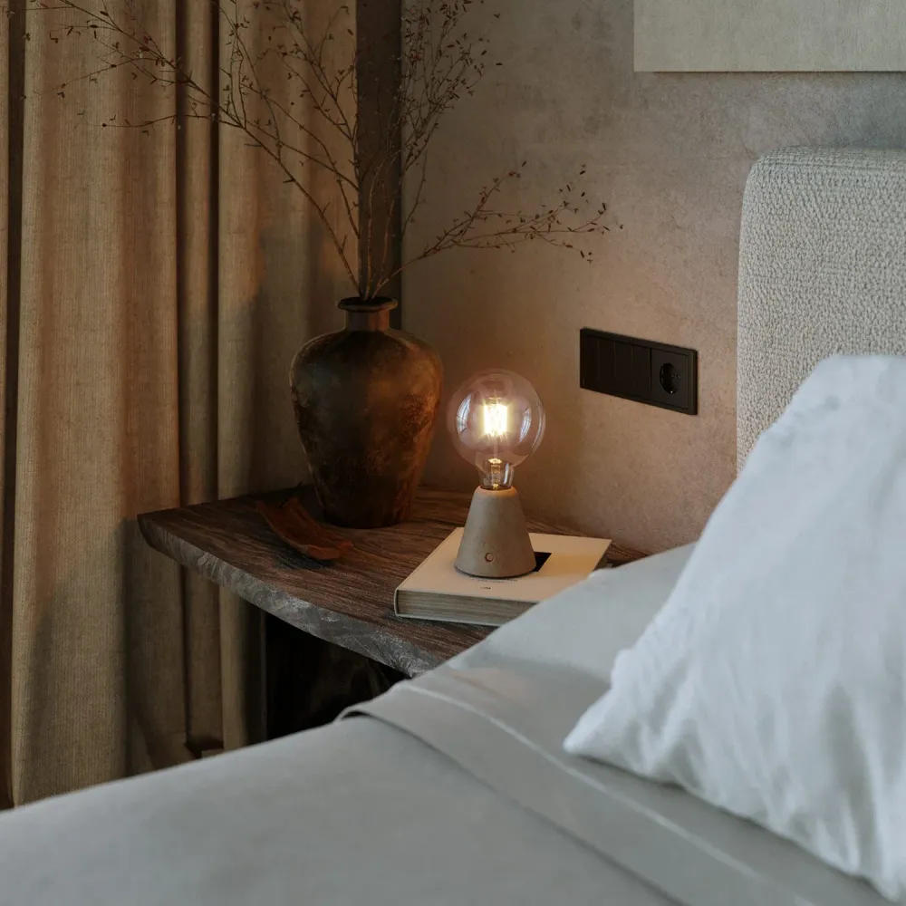 Lampe portable rechargeable Cabless01 avec ampoule globe G125 - Neutre.