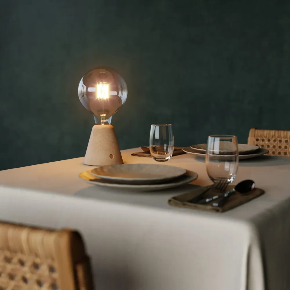 Lampe portable rechargeable Cabless01 avec ampoule globe G125 - Neutre.