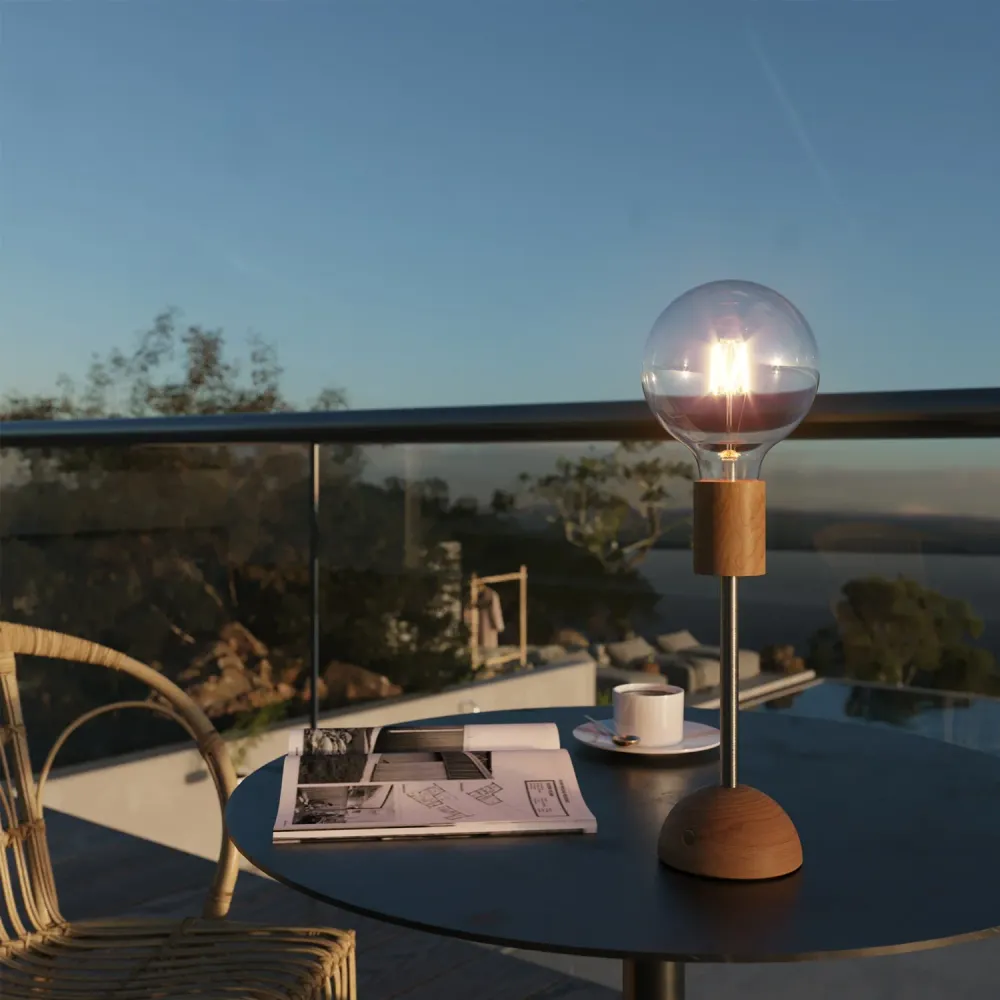 Lampe portable et rechargeable Cabless02 avec ampoule globe G125 - Neutre