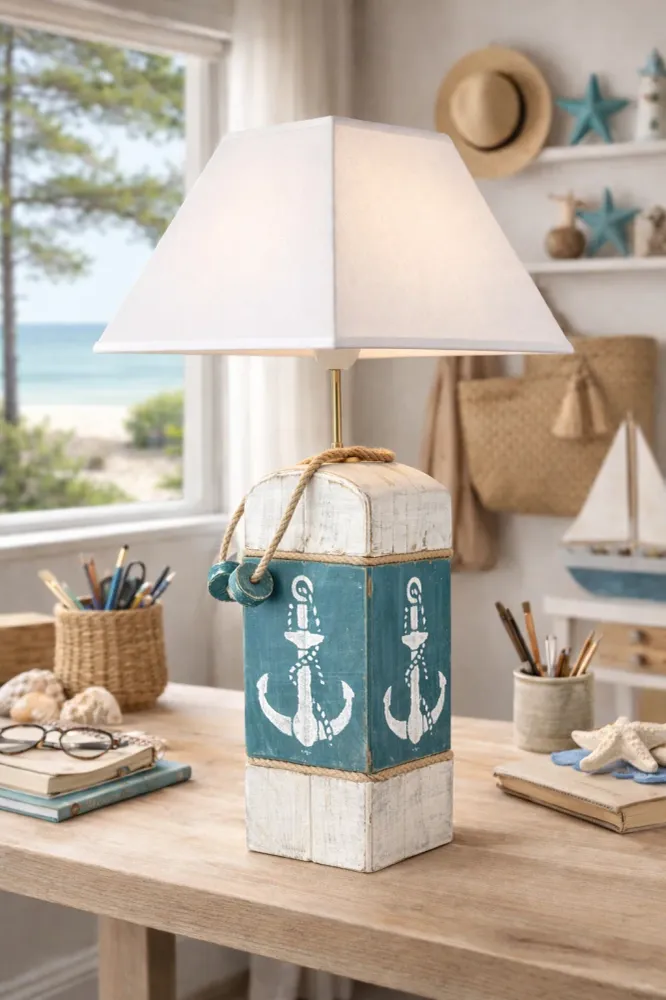 Lampe à poser artisanale “Bouée" - Grand modèle