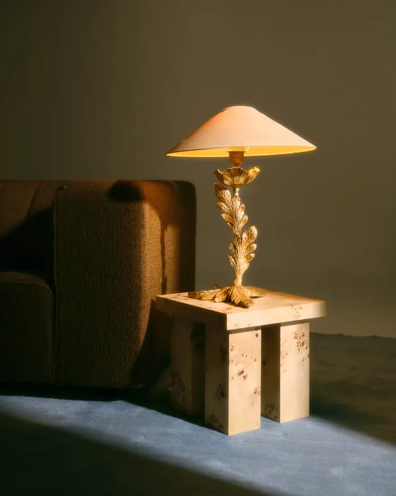 LAMPE À POSER EN BRONZE, FONDICA, 1980s