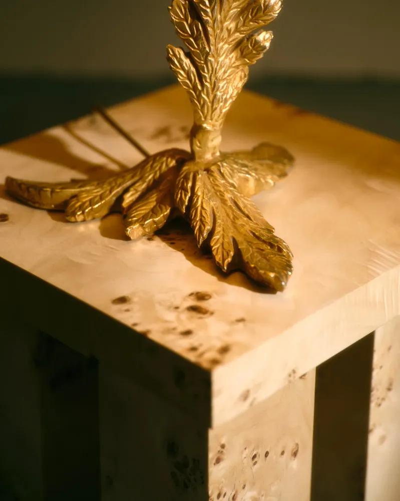 LAMPE À POSER EN BRONZE, FONDICA, 1980s