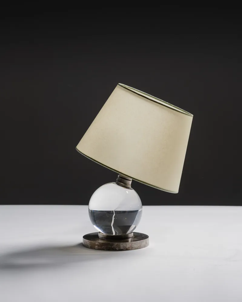 LAMPE À POSER EN CRISTAL, JACQUES ADNET, 1930s