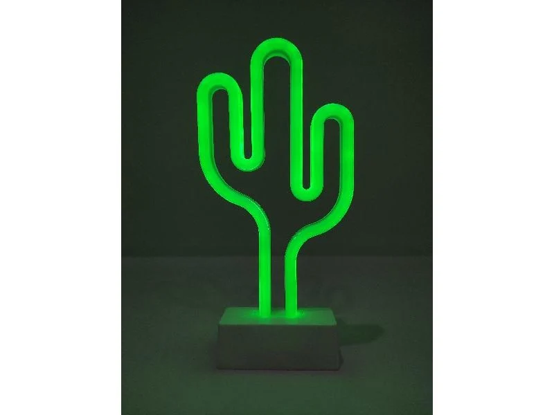 Lampe à poser led Neon Shine - Lumière vert cactus - RF Distribution