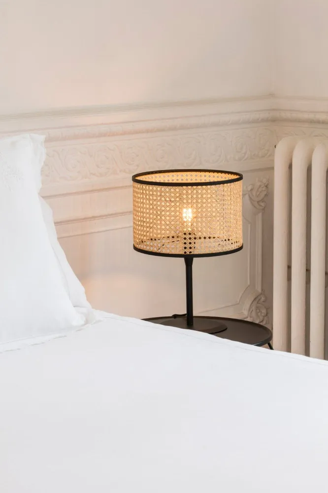 Lampe à poser MAMBO cannage rotin Ø 320