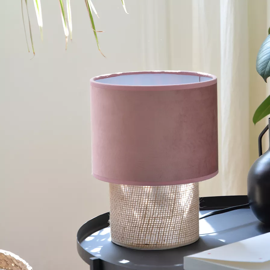 Lampe à poser Marcia - velours Terra - 22cm