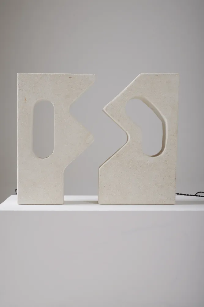 LAMPE À POSER EN PIERRE ATELIERS BONHOMME