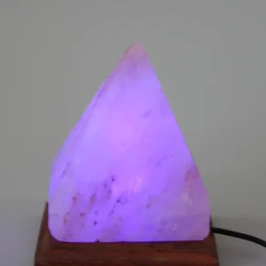 Lampe pyramide en pierre de sel USB