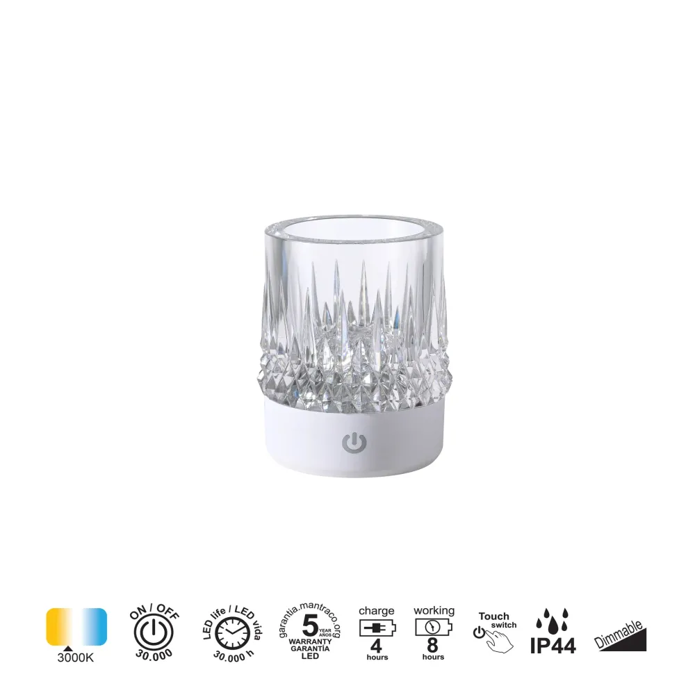 Lampe rechargeable LAX BLANC IP44 Mantra 9086