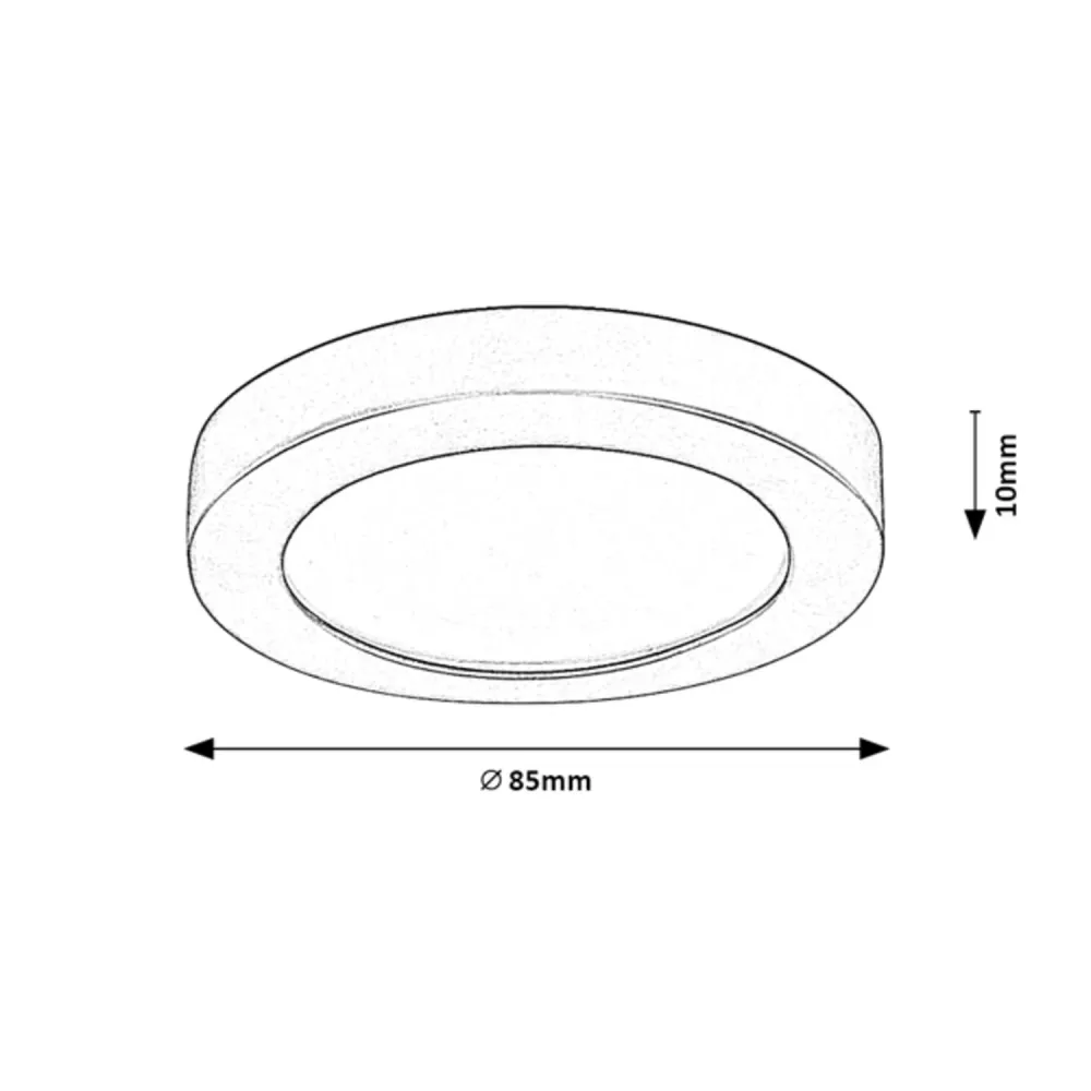 Lampe en saillie Rabalux, 3W LED, IP44, blanc, Coco