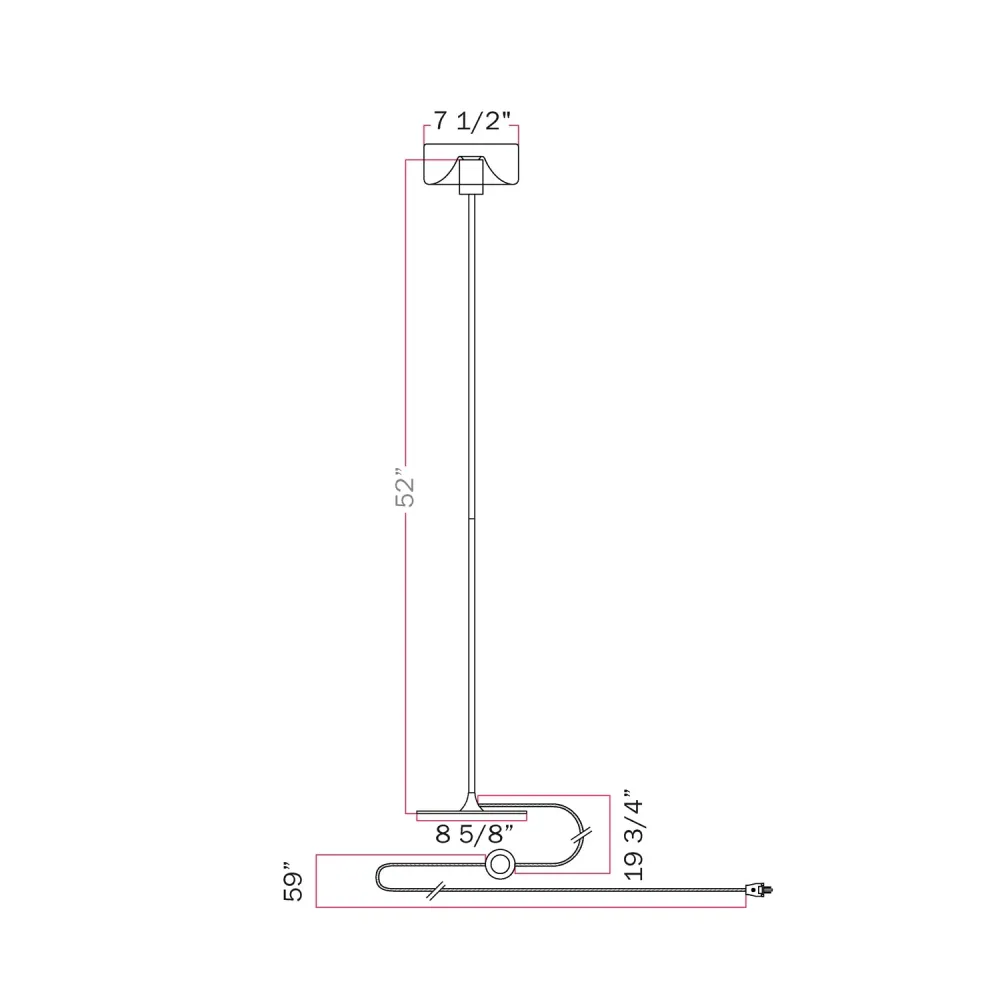 Lampe de sol MAG-Y avec base ronde en métal et ampoule LED Ghost - Blanc mat
