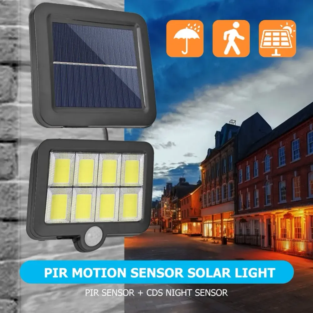 Lampe Solaire 106LED Applique Murale Étanche