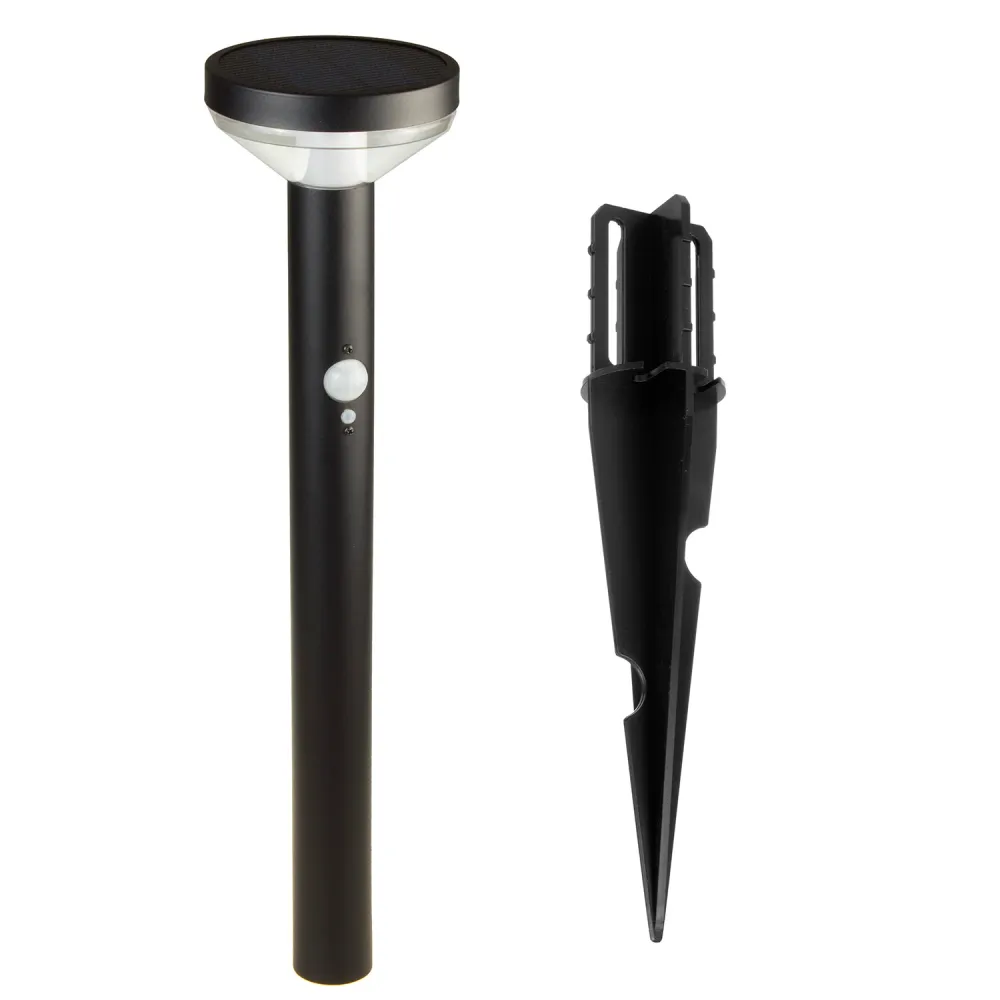 Lampe solaire LED Maclean, avec capteur, 3 modes, plug-, Li-ion 18650, IP44, 3,7V, 1200 mAh, Noir, MCE465 B, 6 pièces