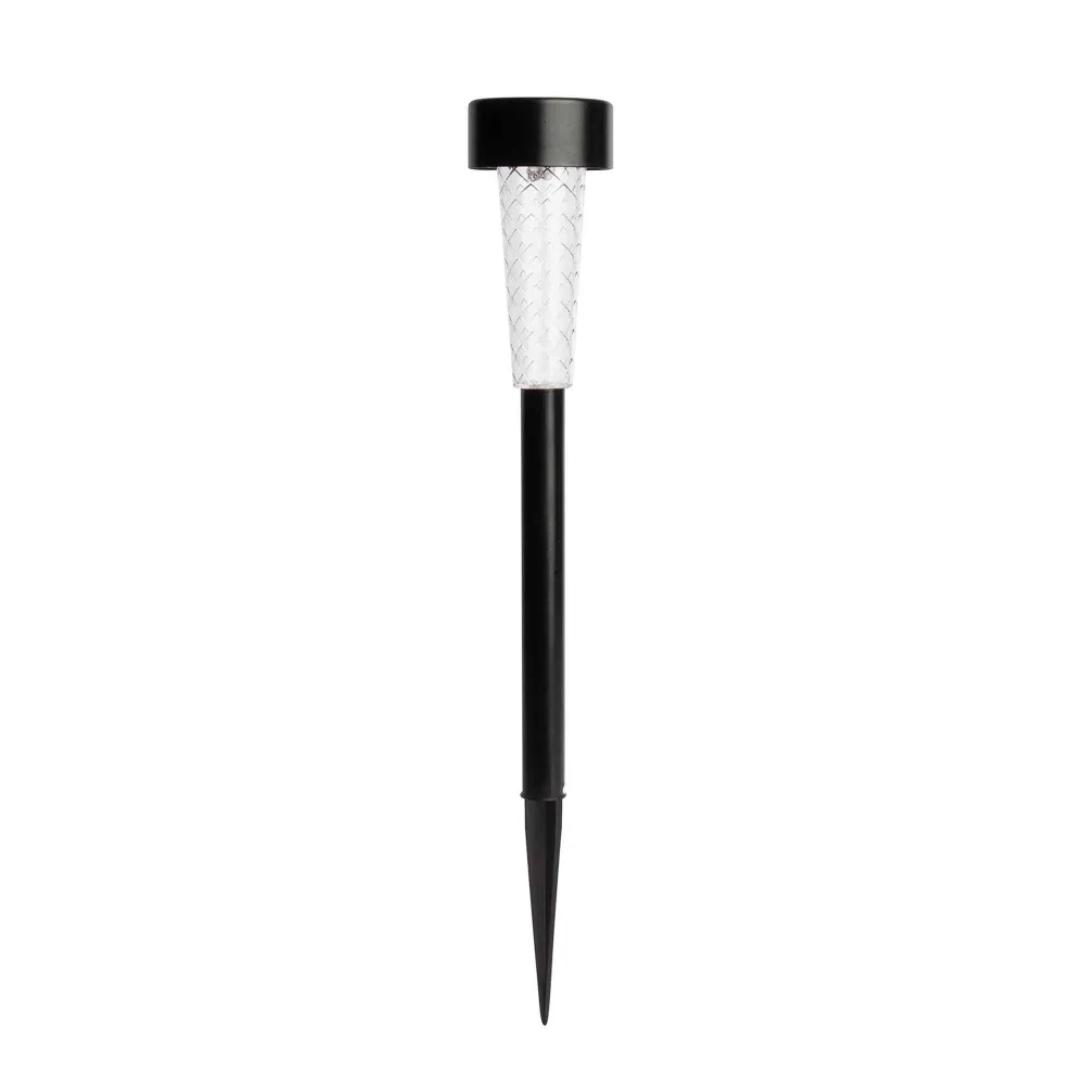 Lampe solaire pour allée avec globe en nid d'abeille, noir