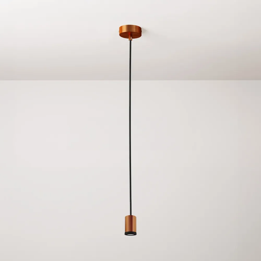 Lampe spot suspendue simple Mini Spotlight GU1d0 - Cuivre satiné