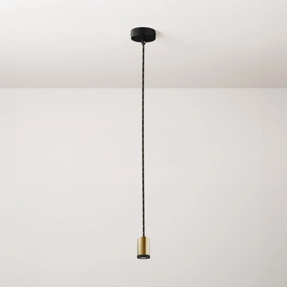 Lampe spot à suspension simple Mini Spotlight GU1d0 - Bronze satiné