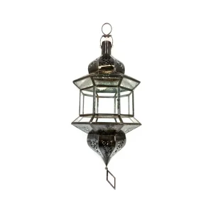 Lampe de style marocain andalou - Verre transparent - Artisanat de Fès - Modèle Fès el-Jdid