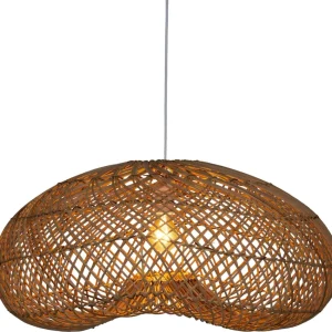 Lampe suspendue Jeny en rotin naturel - Dia 68 cm - E27