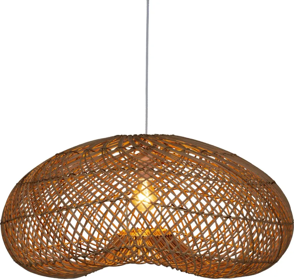 Lampe suspendue Jeny en rotin naturel - Dia 68 cm - E27