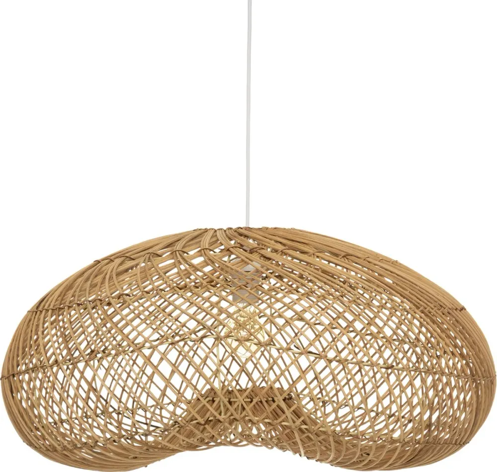 Lampe suspendue Jeny en rotin naturel - Dia 68 cm - E27