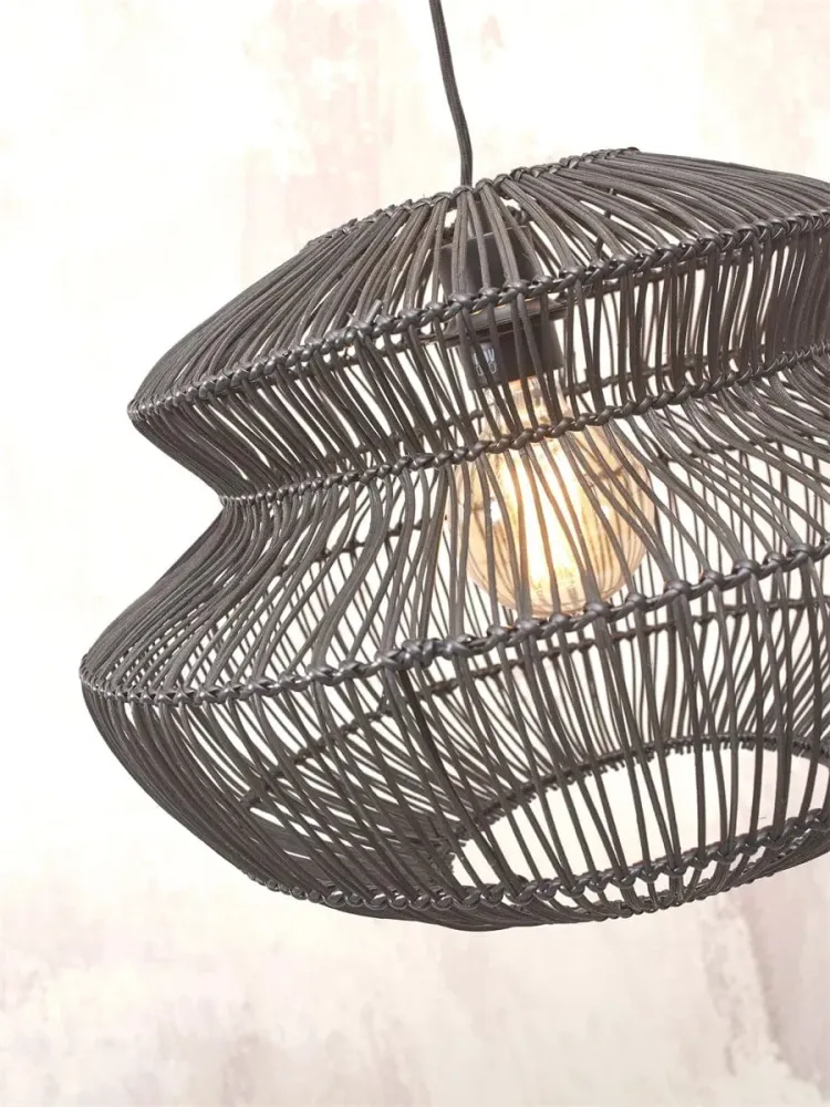 Lampe Suspendue "Zanzibar Round 40cm, Bl." de Good & Mojo