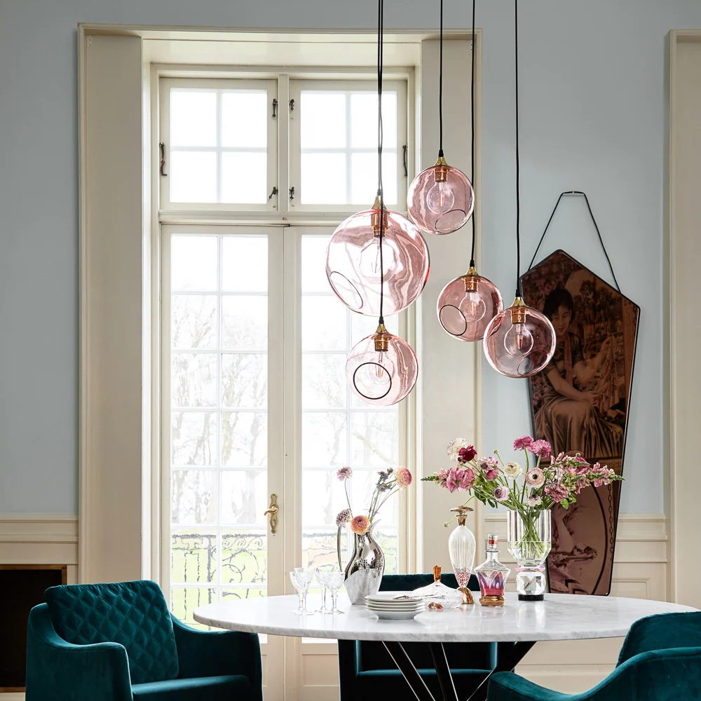Lampe À Suspension "Ballroom Rose" E27 Sans Ampoule