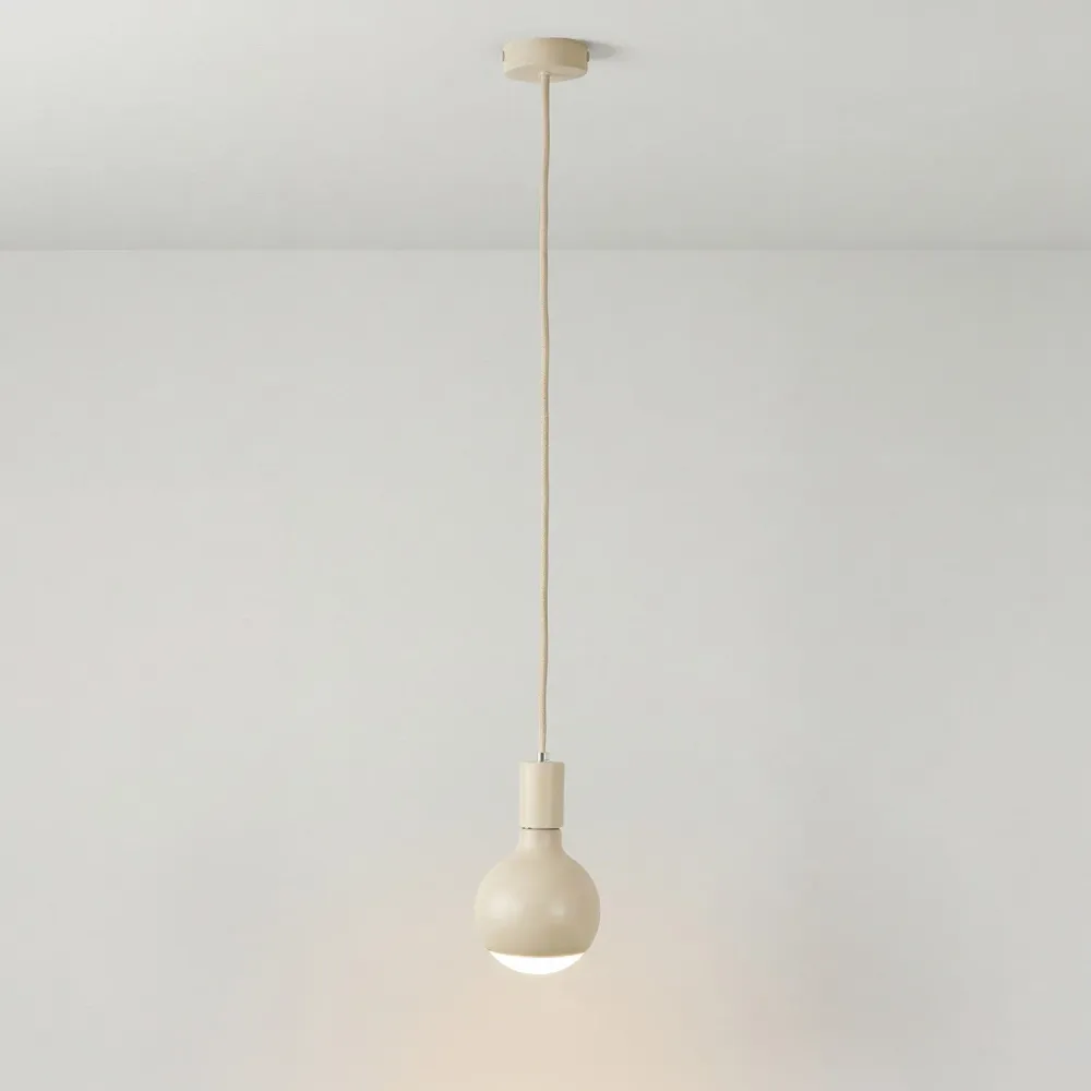 Lampe à suspension Filotto Metallico avec Ampoule Lucia - Crème
