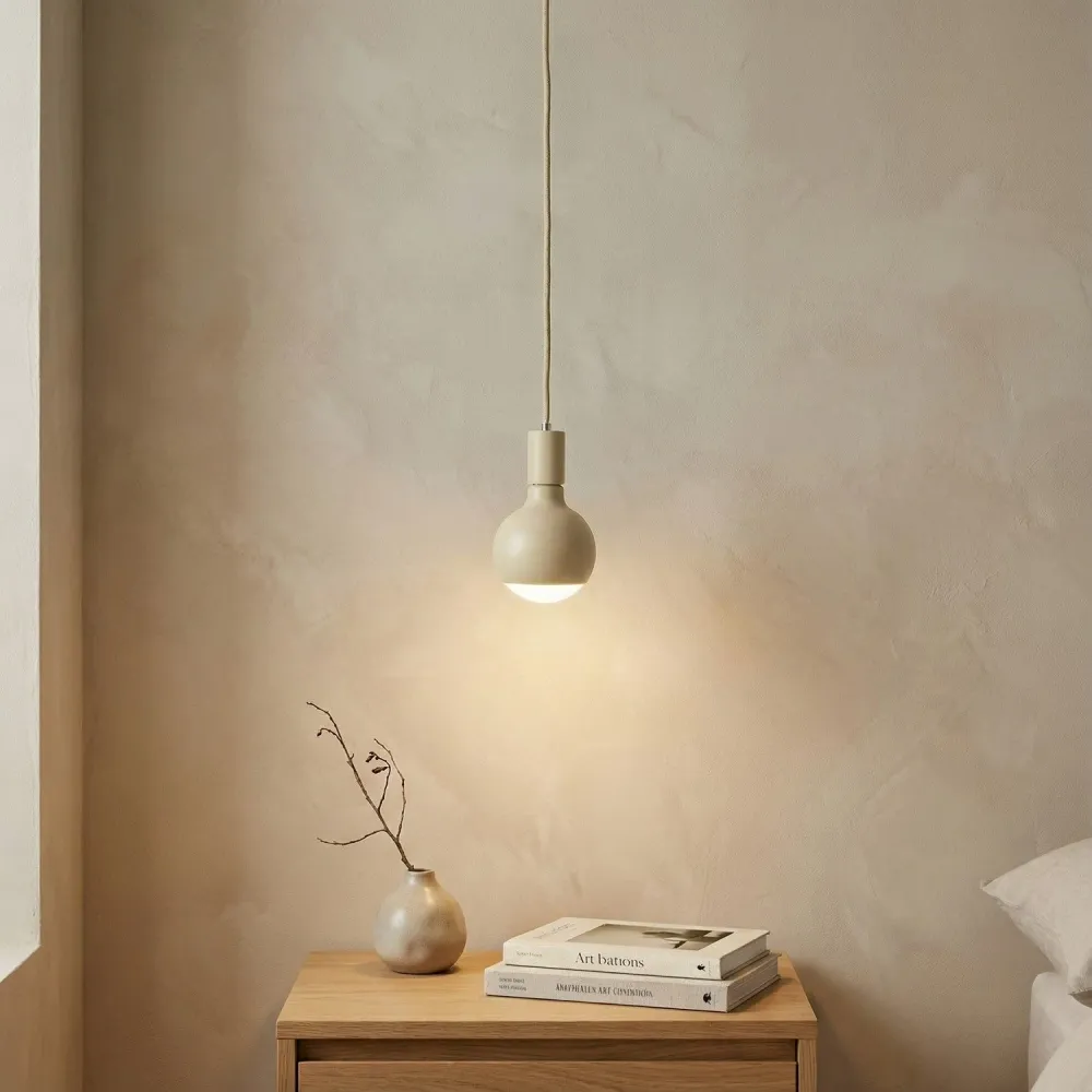 Lampe à suspension Filotto Metallico avec Ampoule Lucia - Crème