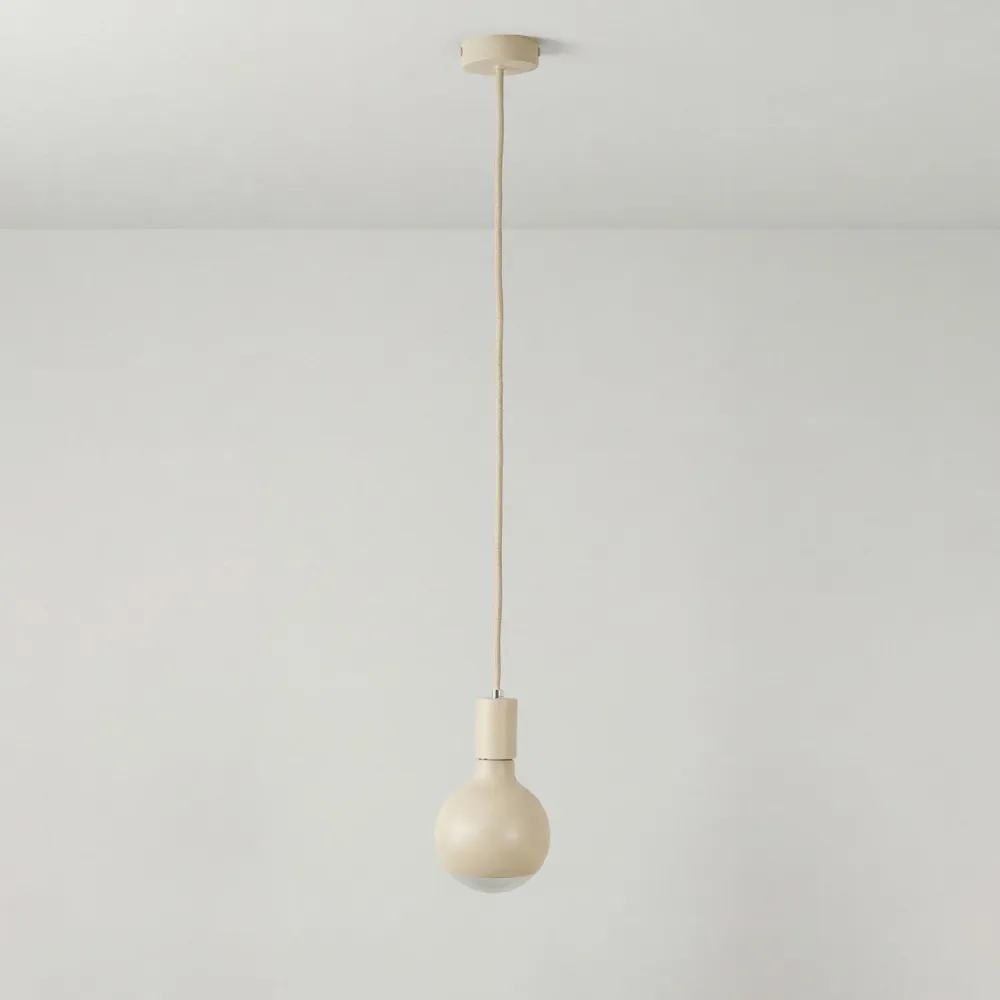 Lampe à suspension Filotto Metallico avec Ampoule Lucia - Crème
