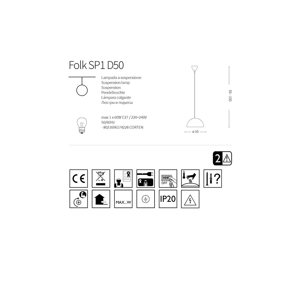 Lampe À Suspension "Folk" [I-L-174228]