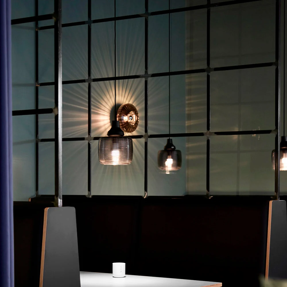 Lampe À Suspension "New Wave Stripe Clear" E27 Sans Ampoule